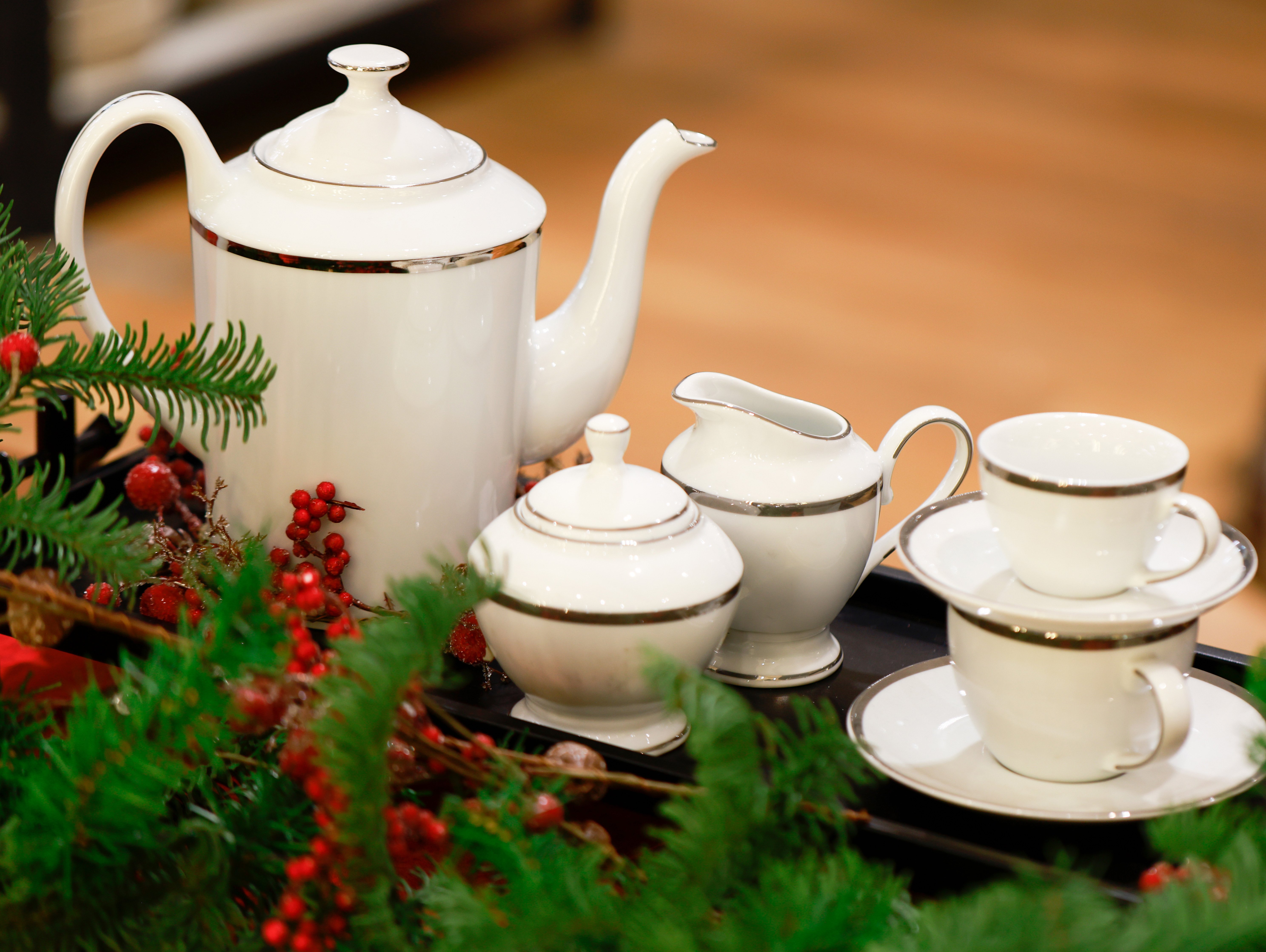 Sophisticated glassware collection, including wine glasses, tumblers, and pitchers for any celebration.